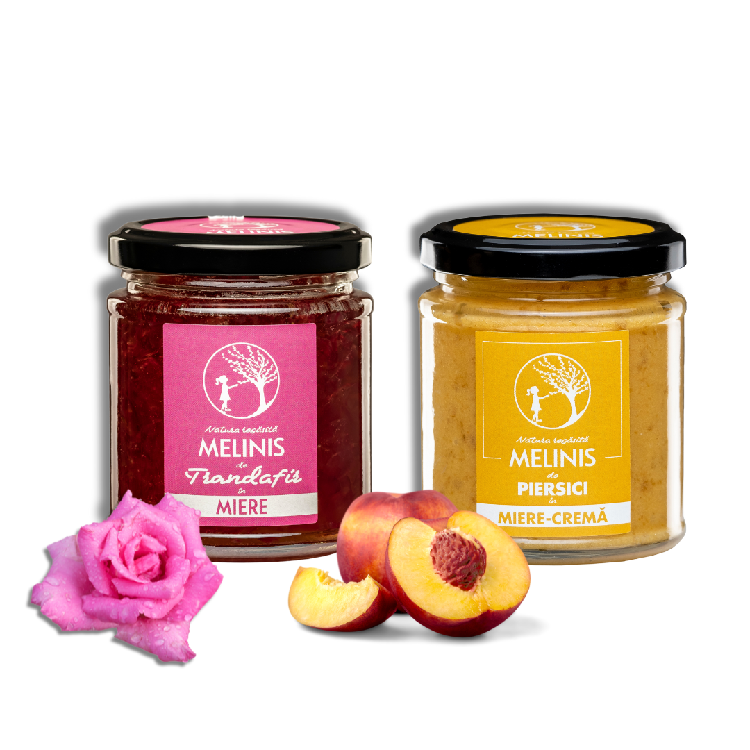 Pachet: Melinis prețios de trandafir eco + Melinis cremă de piersici