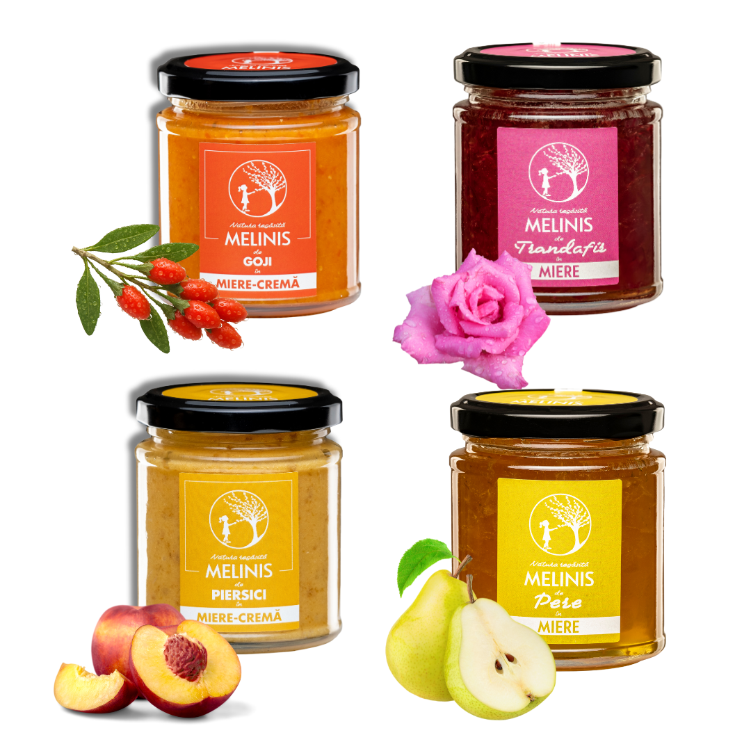 Pachet Melinis: Goji + Trandafir +Piersici + Pere
