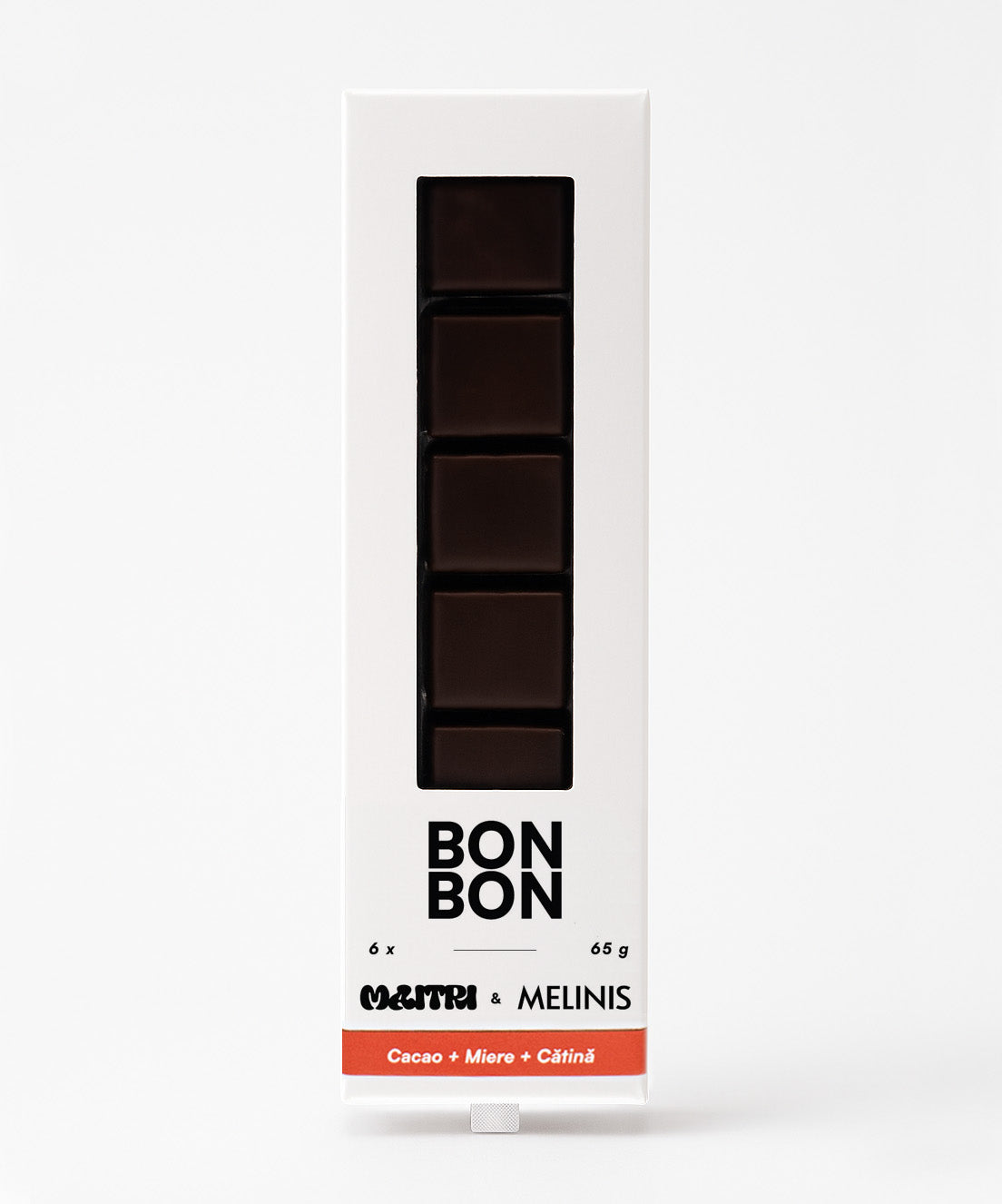 BonBon cu Ciocolată Bean-to-Bar și Miez de Melinis de cătină, cutie 6 bucăți