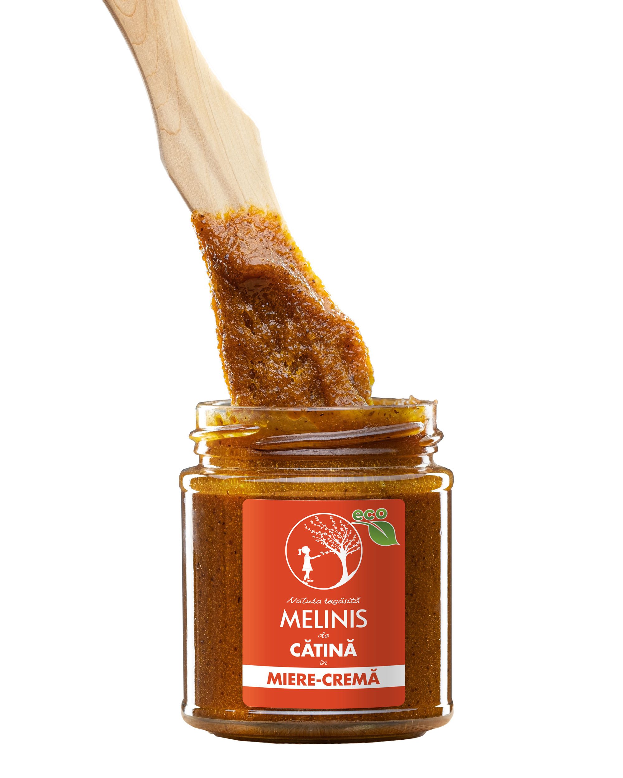 Melinis de Cătină Cremă - Miere polifloră ecologică cu cătină crudă, foarte fină și catifelată, eco, 250 g