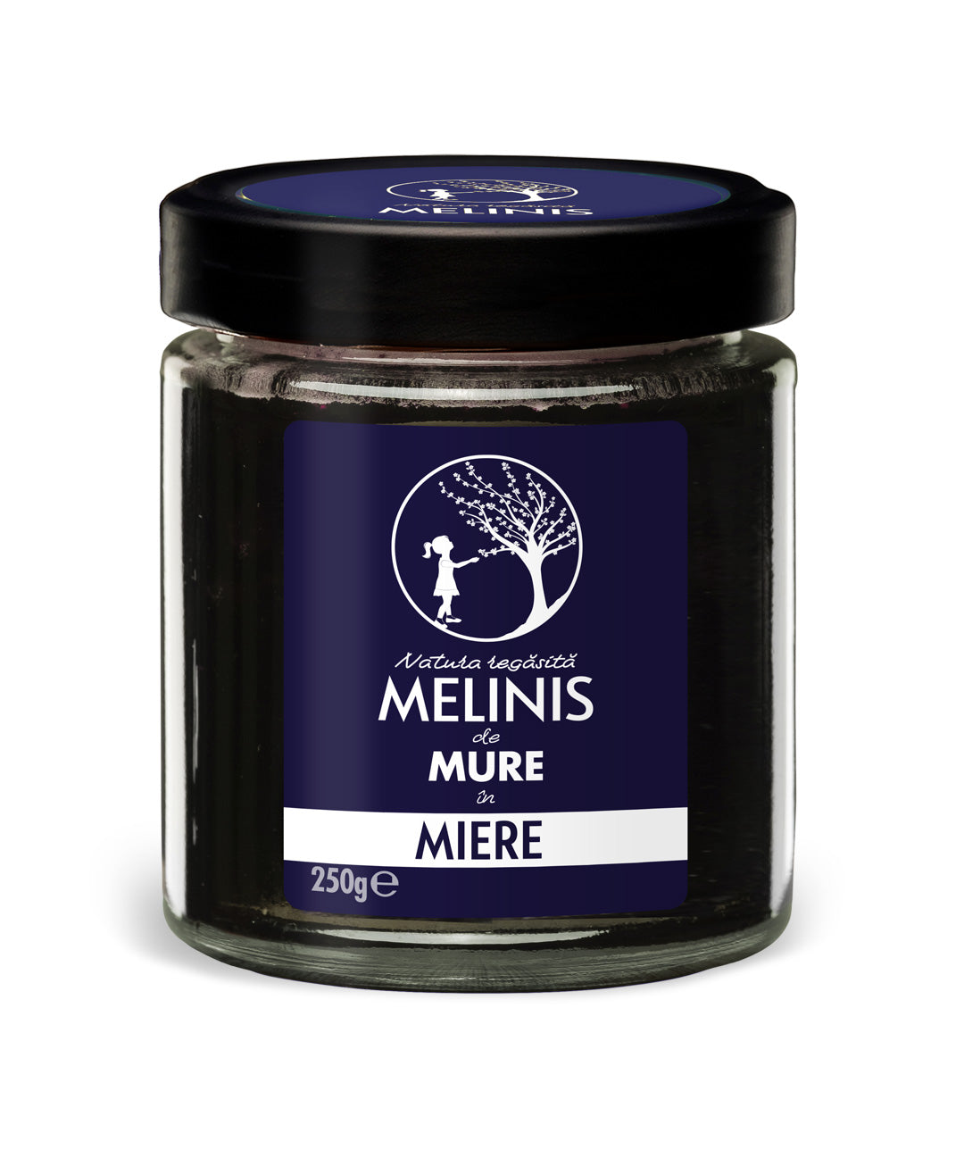 Melinis cu Mure – Miere de Salcâm cu Mure Crude, Artizanal, 250 gr