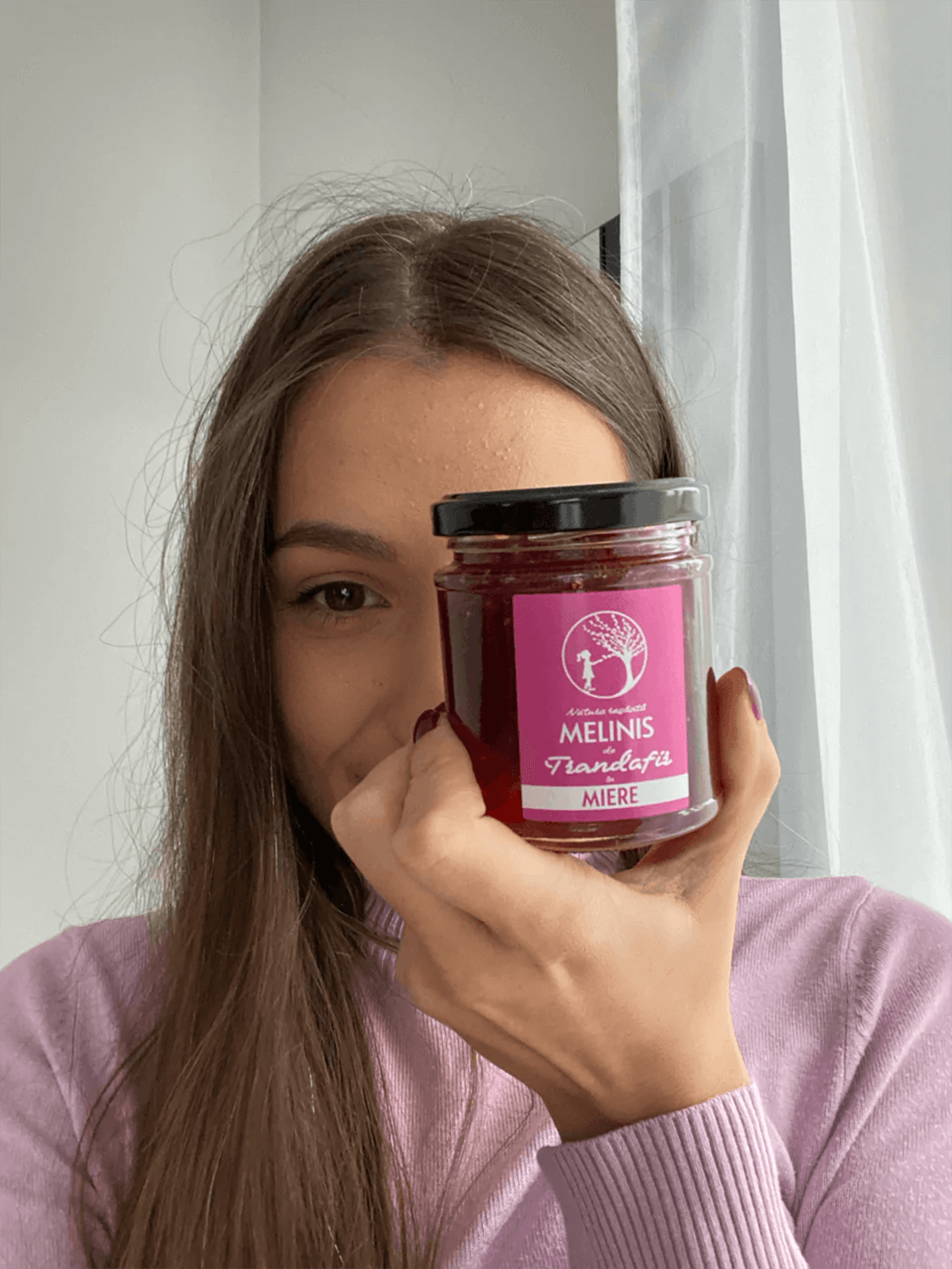 Melinis cu Trandafir de Damasc - Miere de Salcâm cu Petale de Trandafir din Grădina Noastră, eco, 250g