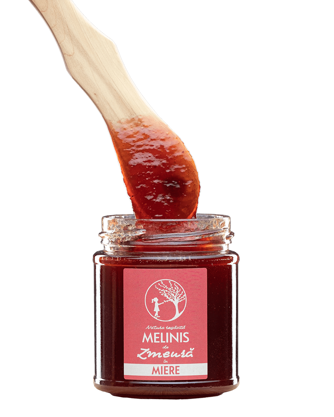 Melinis de Zmeură - Miere de salcâm cu zmeură românească, artizanal, 250 g