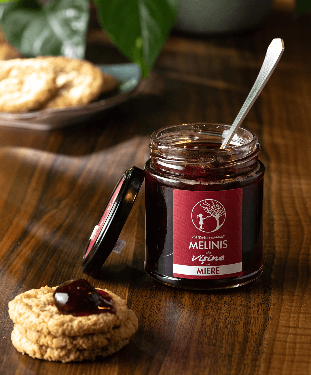 Melinis de Vișine - Miere de salcâm cu vișine românești, artizanal, 250 g