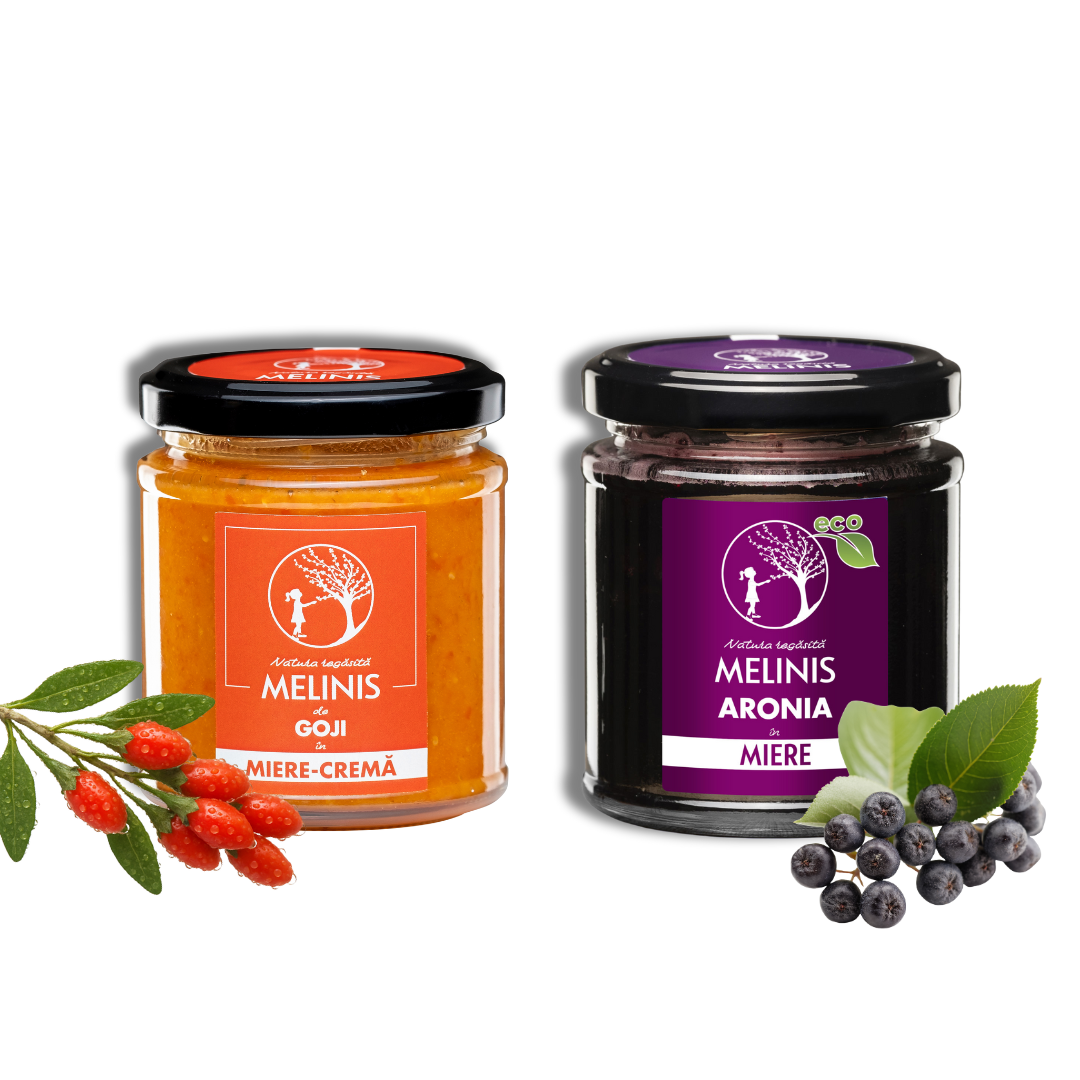 Pachet: Melinis ECO cremă de goji - 230g + Melinis ECO de aronia - 230g