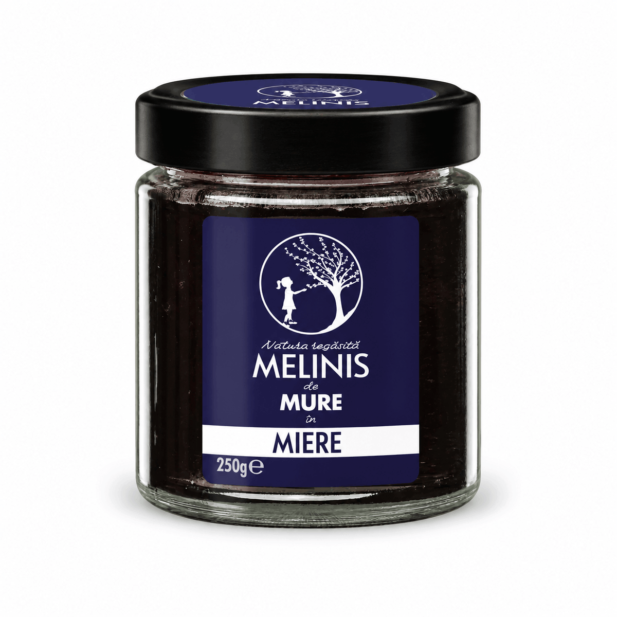 Melinis cu Mure – Miere de Salcâm cu Mure Crude, Artizanal, 250 gr