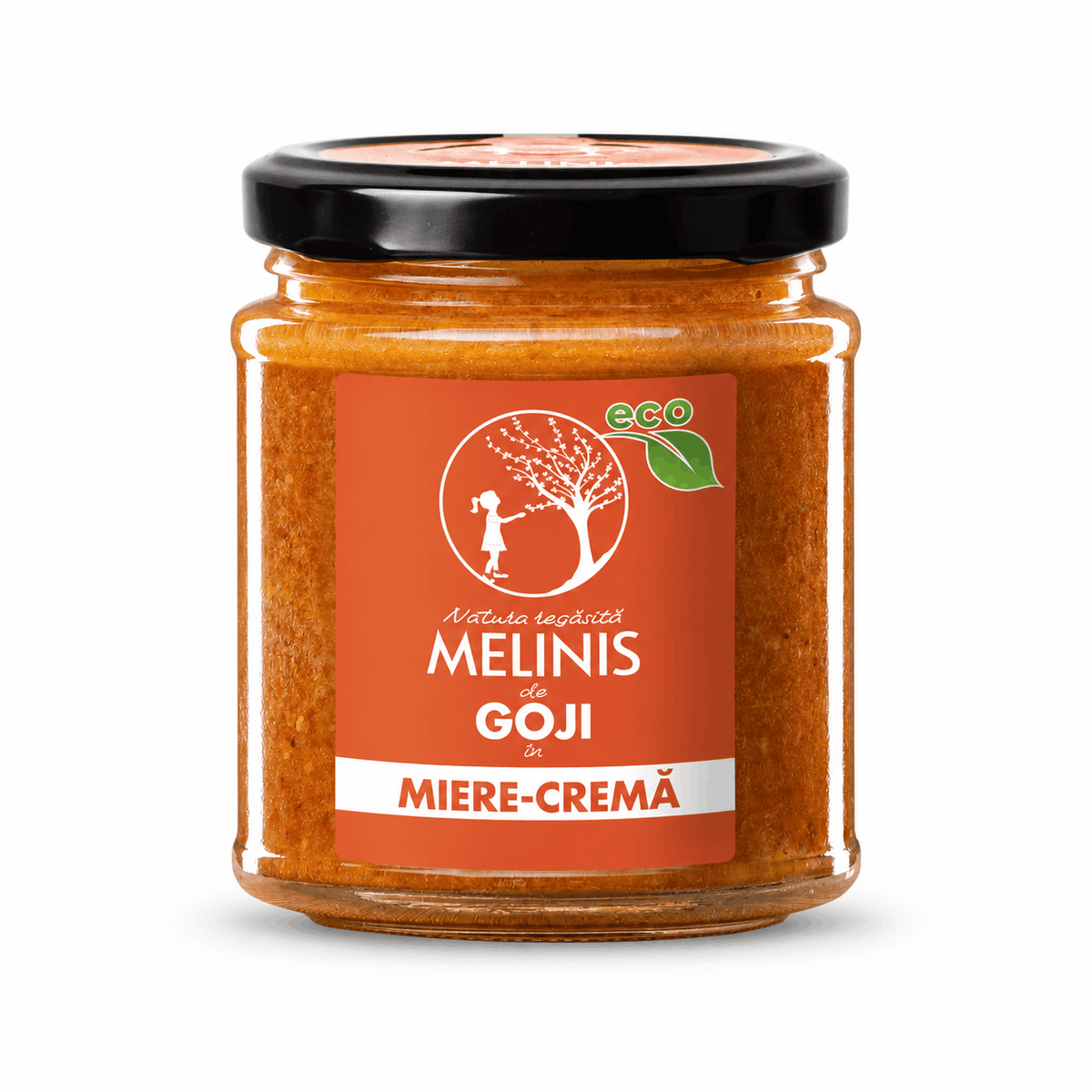 Melinis de Goji - Miere polifloră ecologică cu goji proaspăt românesc, eco, 230 g