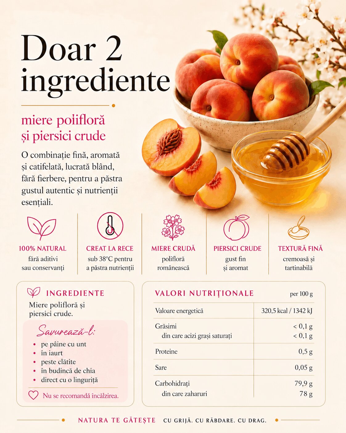 Melinis cremă de piersici - 250g