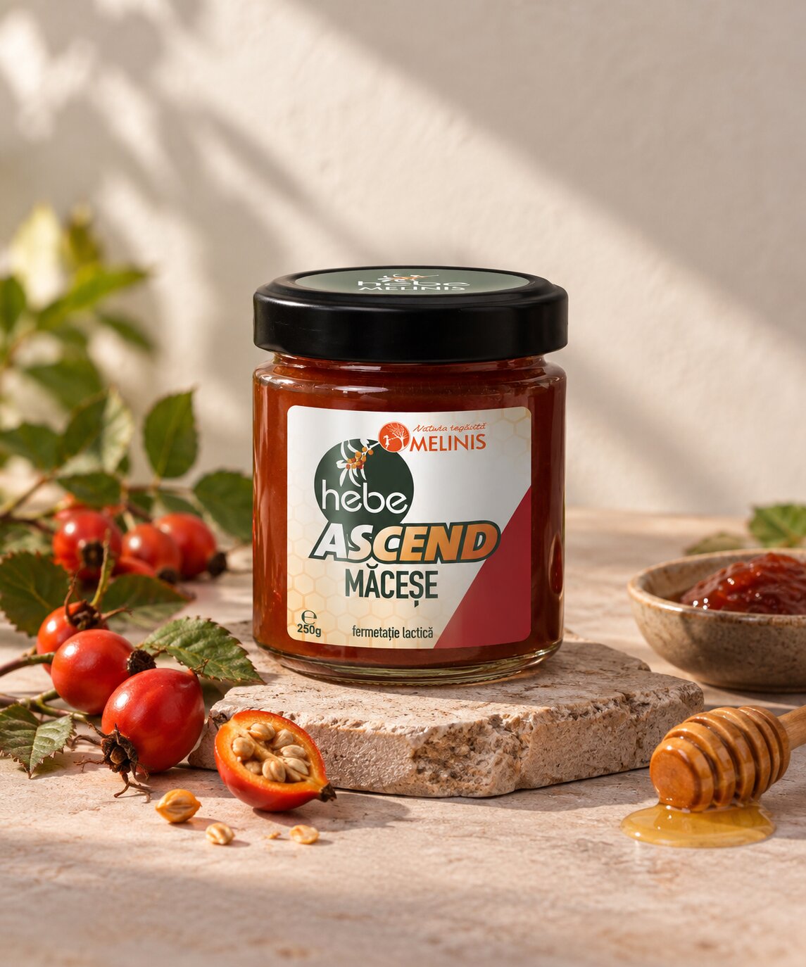 Măceșe Lactic Ascend – Miere cu Măceșe Fermentată Lactic 250g