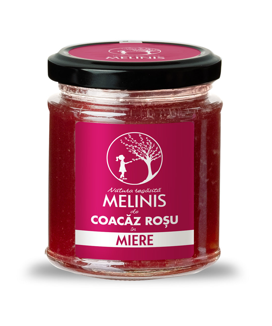 Melinis cu Coacăz Roșu - Miere de Salcâm cu Coacăz Roșu (Ribes rubrum), 230 g