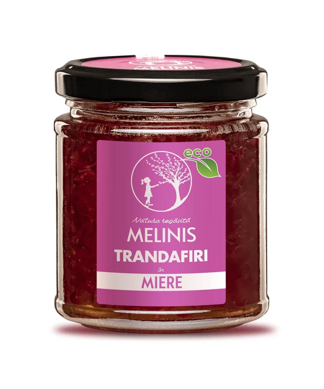 Melinis cu Trandafir de Damasc - Miere de Salcâm cu Petale Ecologice de Trandafir din Grădina Noastră, 230g
