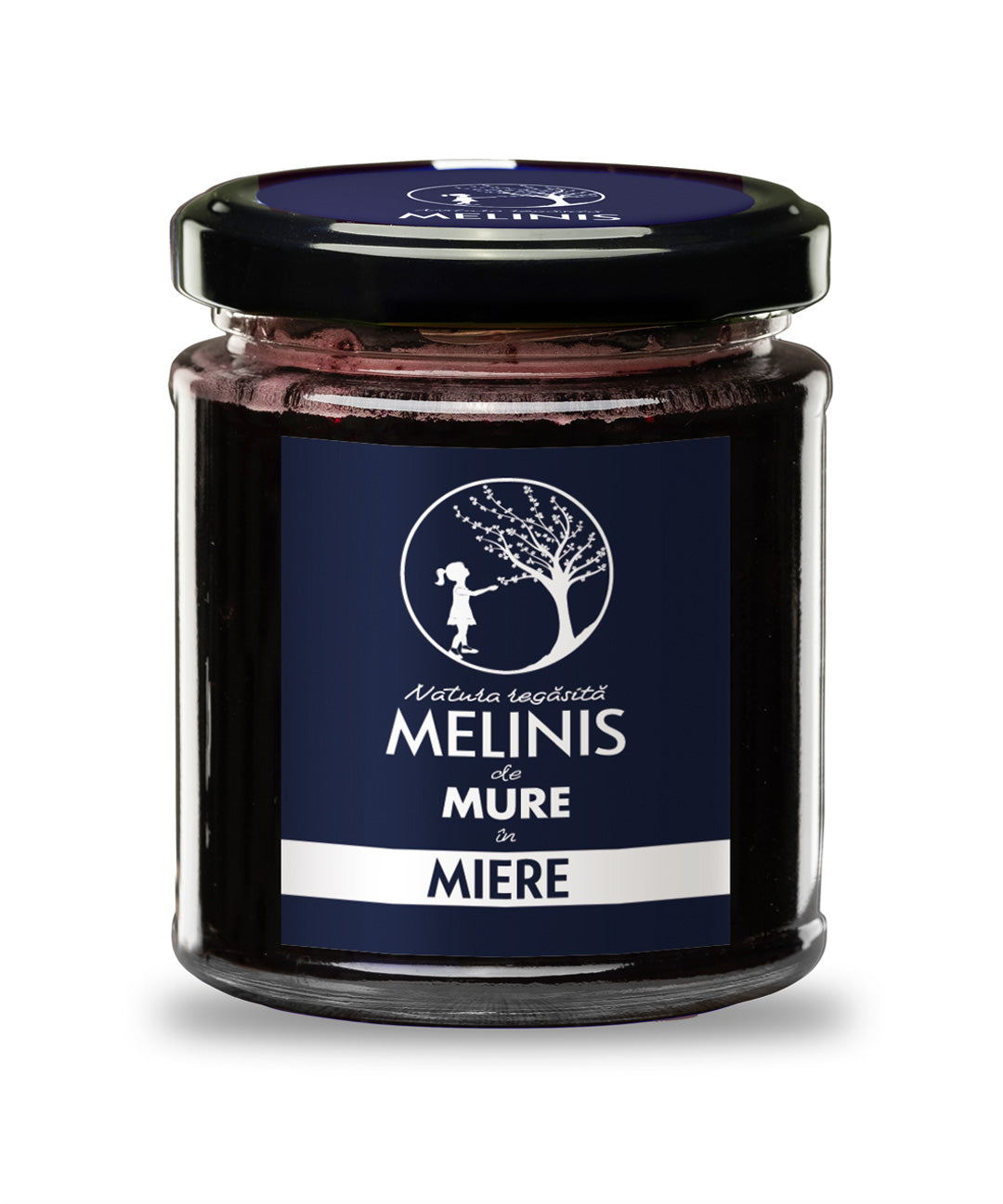 Melinis cu Mure – Miere de Salcâm cu Mure Crude, Artizanal, 230 gr
