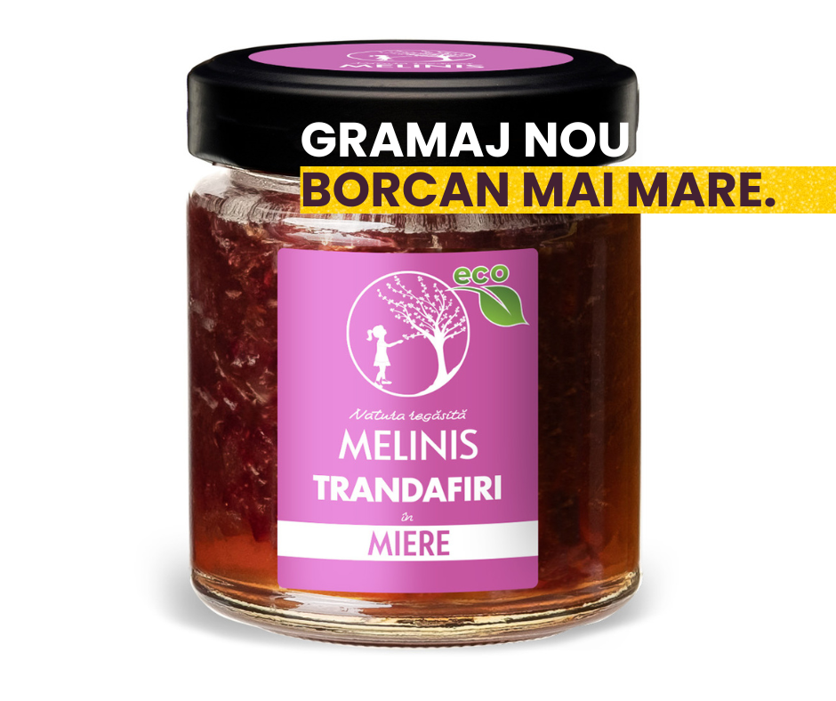 Melinis cu Trandafir de Damasc - Miere de Salcâm cu Petale Ecologice de Trandafir din Grădina Noastră, 250g