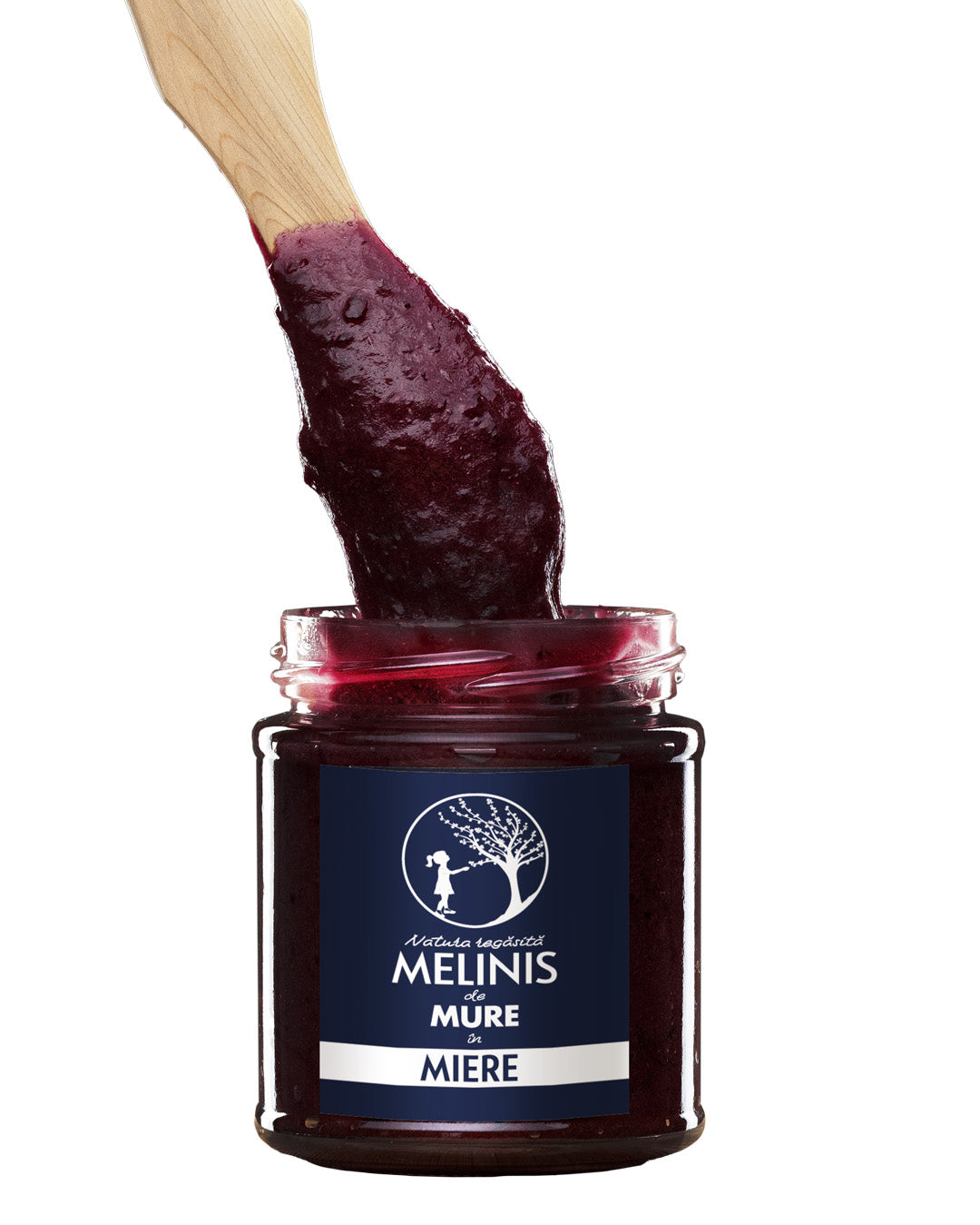 Melinis cu Mure – Miere de Salcâm cu Mure Crude, Artizanal, 230 gr