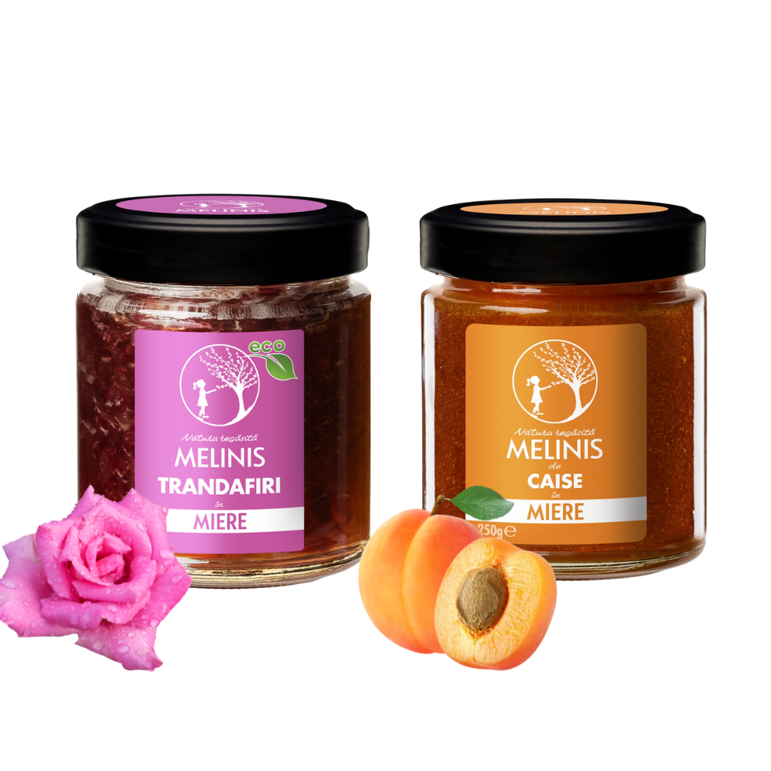 Pachet: Melinis prețios de trandafir eco + Melinis seducator de caise
