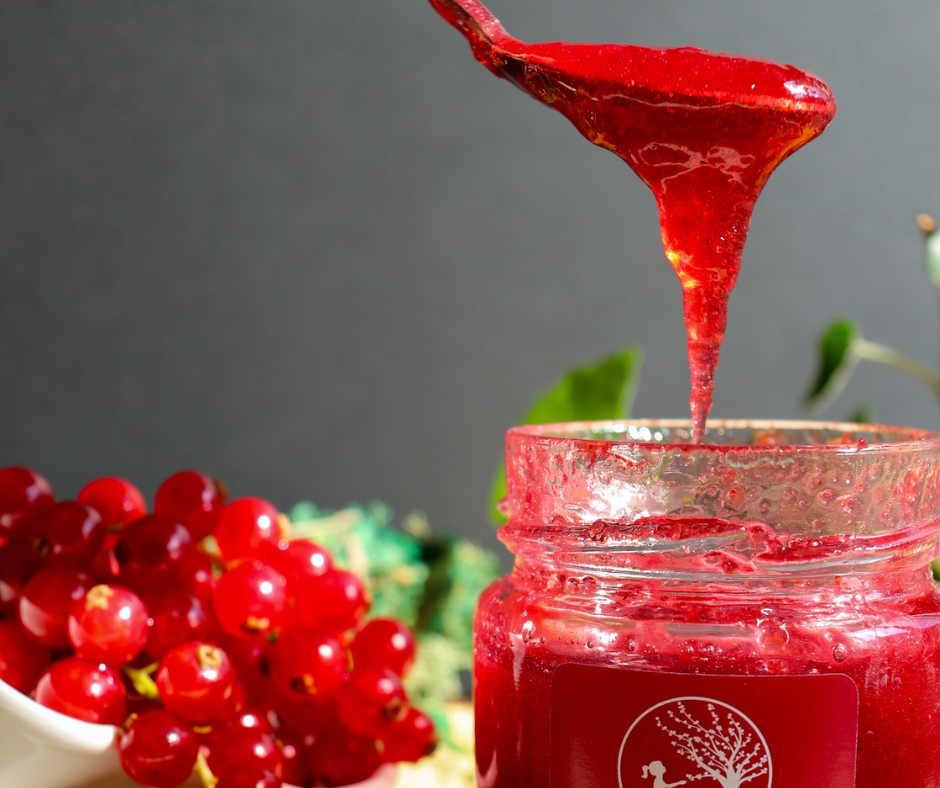 Melinis cu Coacăz Roșu - Miere de Salcâm cu Coacăz Roșu (Ribes rubrum), 250 g